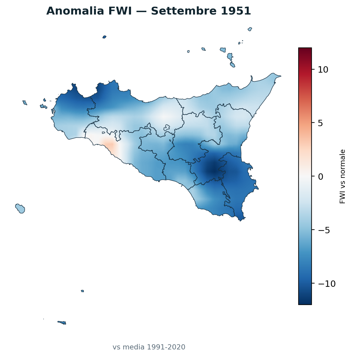 Anomalia vs normale Settembre 1951
