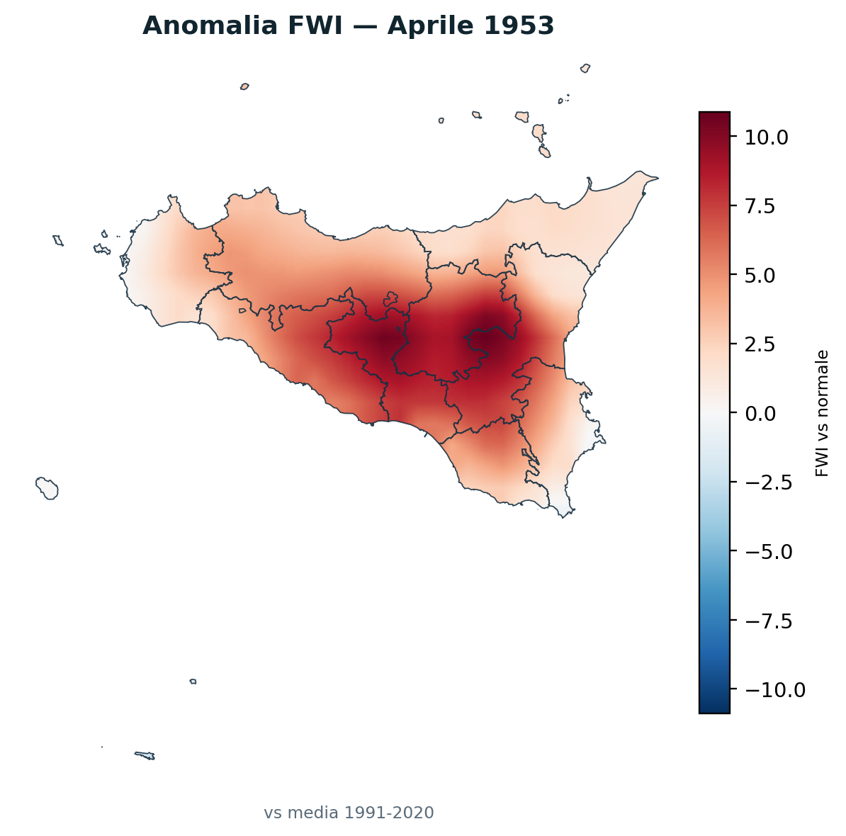 Anomalia vs normale Aprile 1953