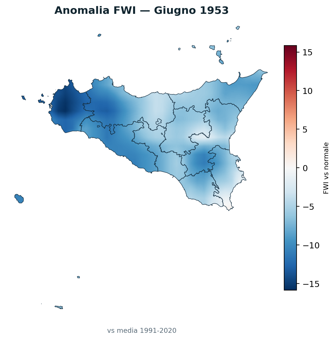 Anomalia vs normale Giugno 1953