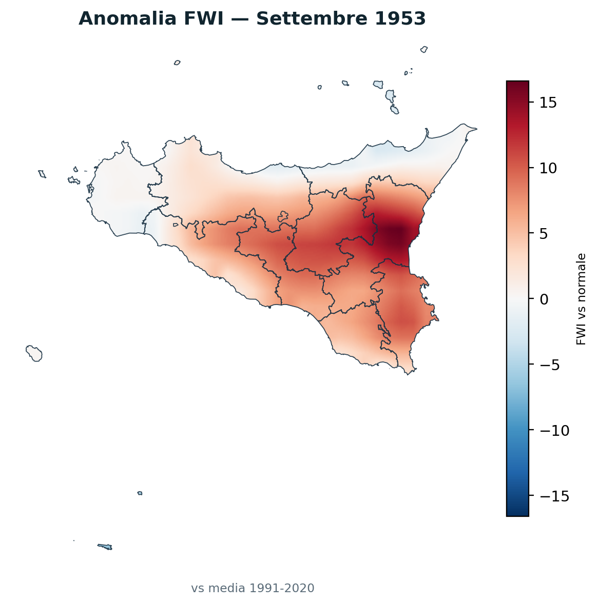 Anomalia vs normale Settembre 1953
