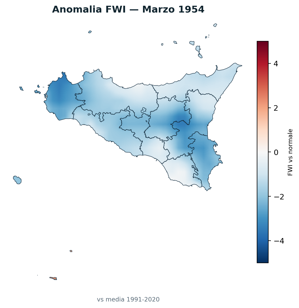 Anomalia vs normale Marzo 1954