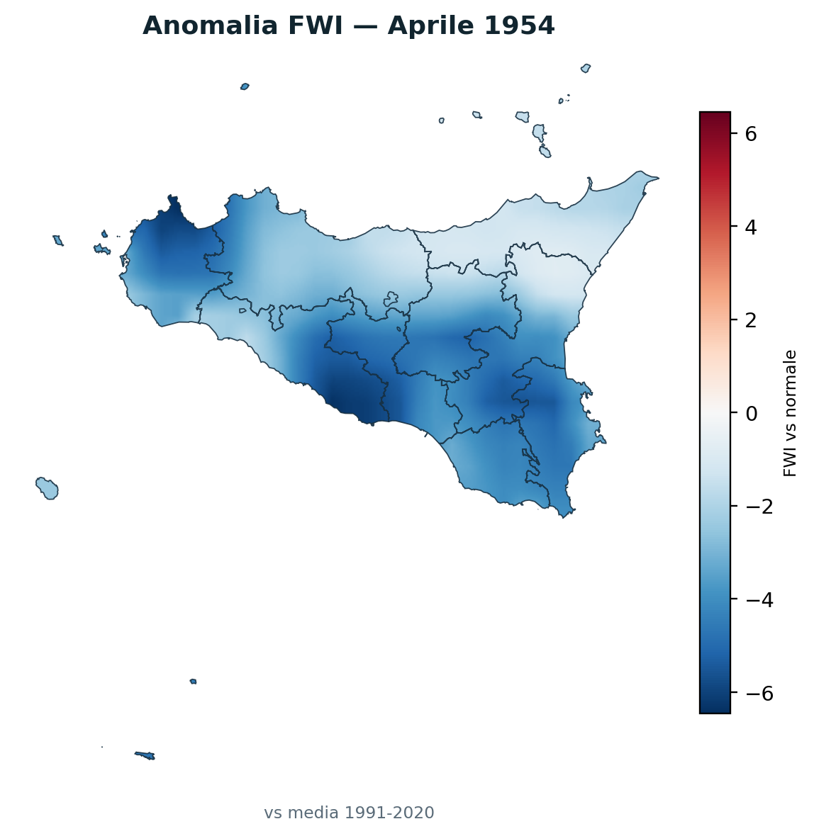 Anomalia vs normale Aprile 1954