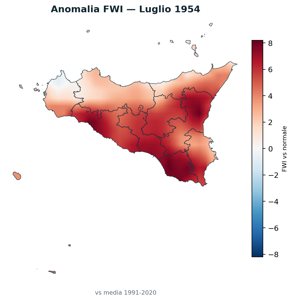 Anomalia vs normale Luglio 1954