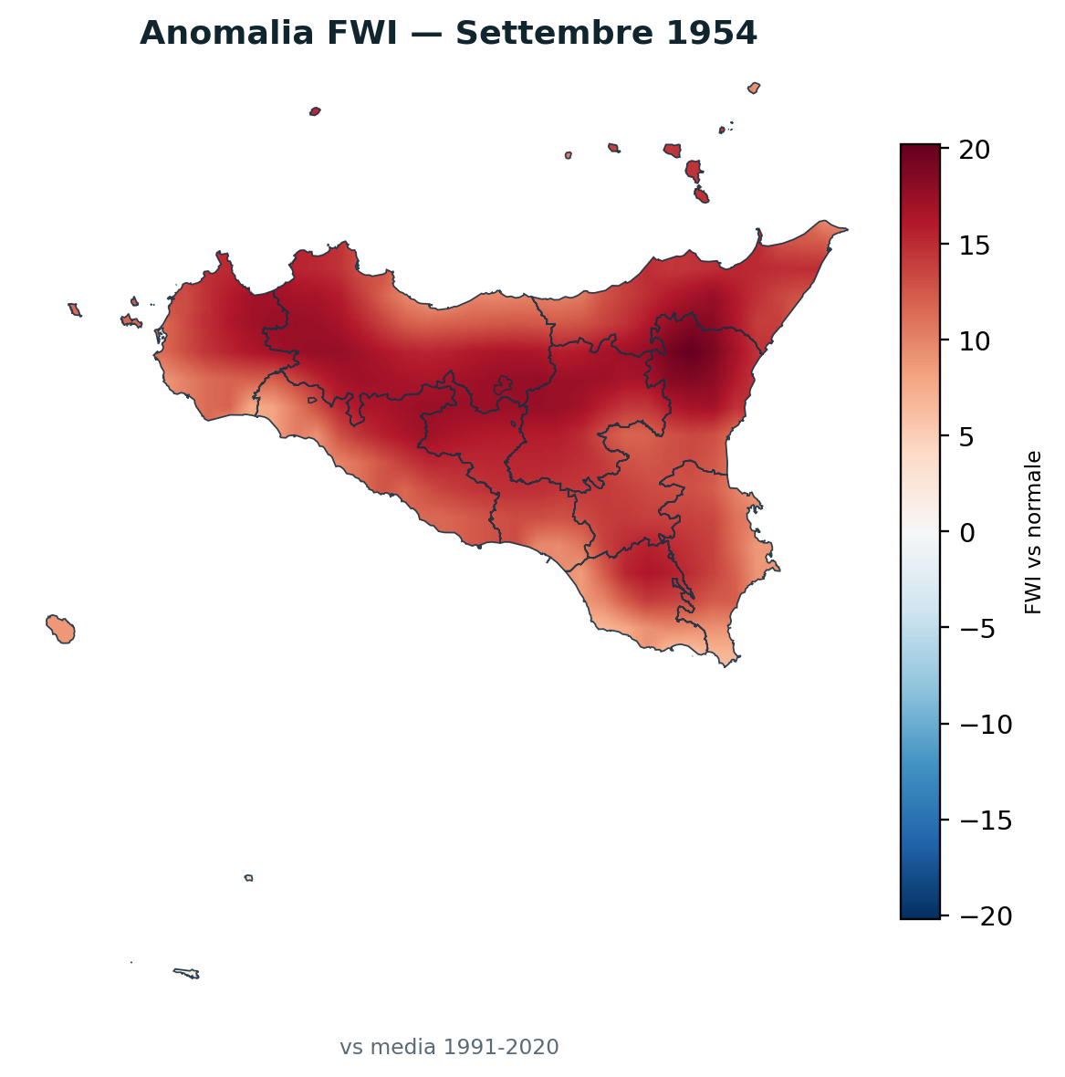 Anomalia vs normale Settembre 1954
