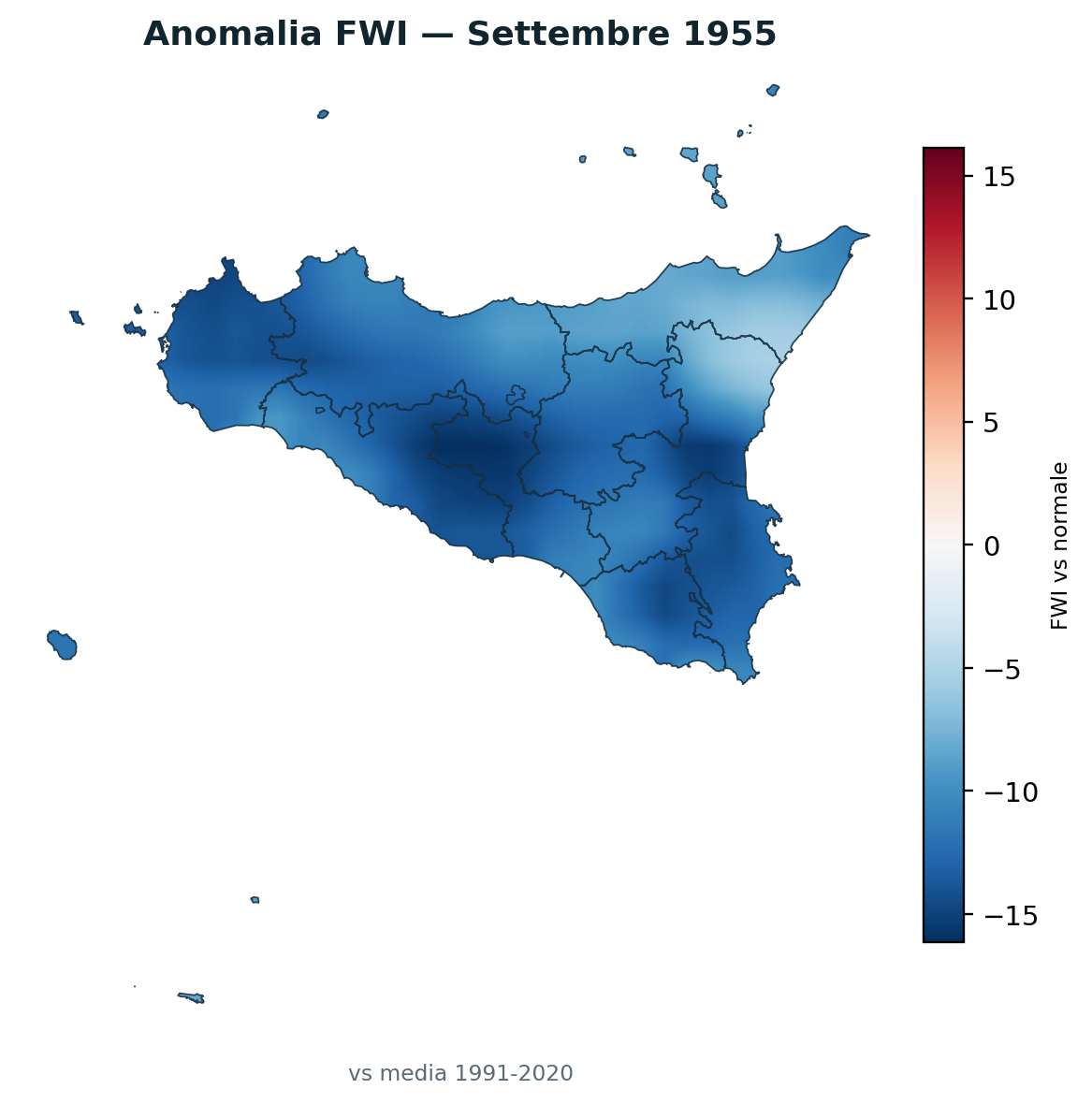 Anomalia vs normale Settembre 1955