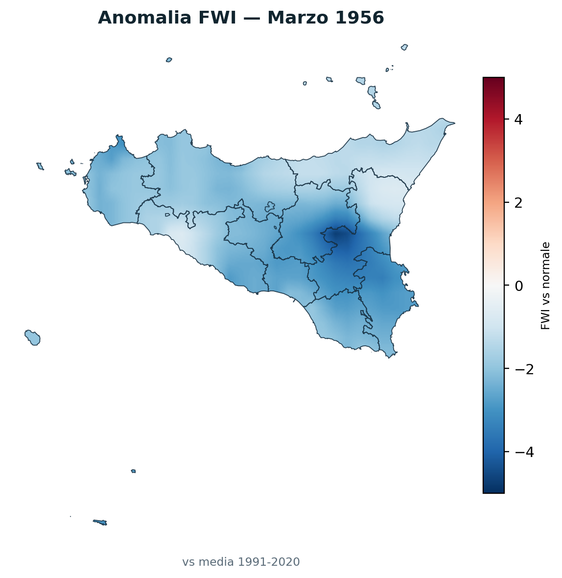 Anomalia vs normale Marzo 1956