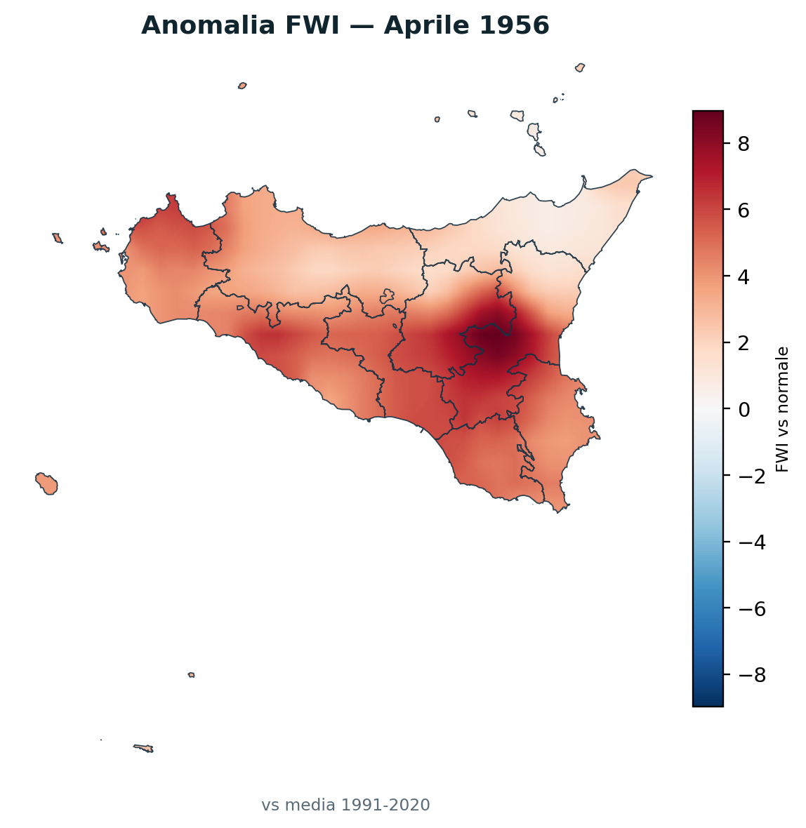 Anomalia vs normale Aprile 1956