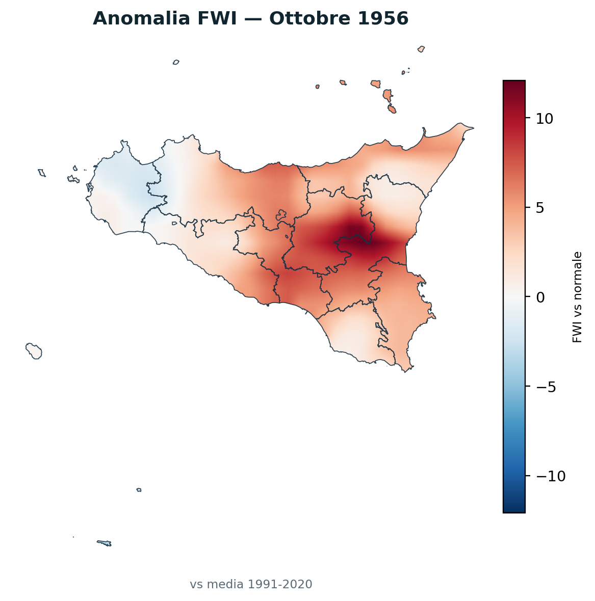 Anomalia vs normale Ottobre 1956