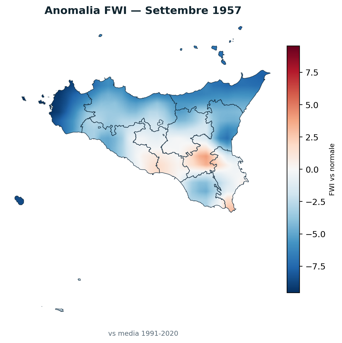 Anomalia vs normale Settembre 1957
