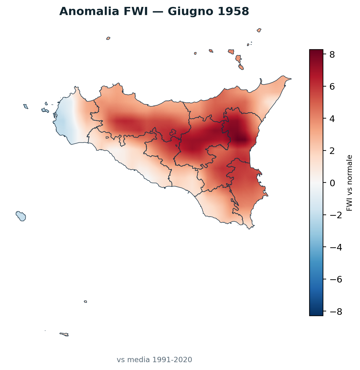 Anomalia vs normale Giugno 1958