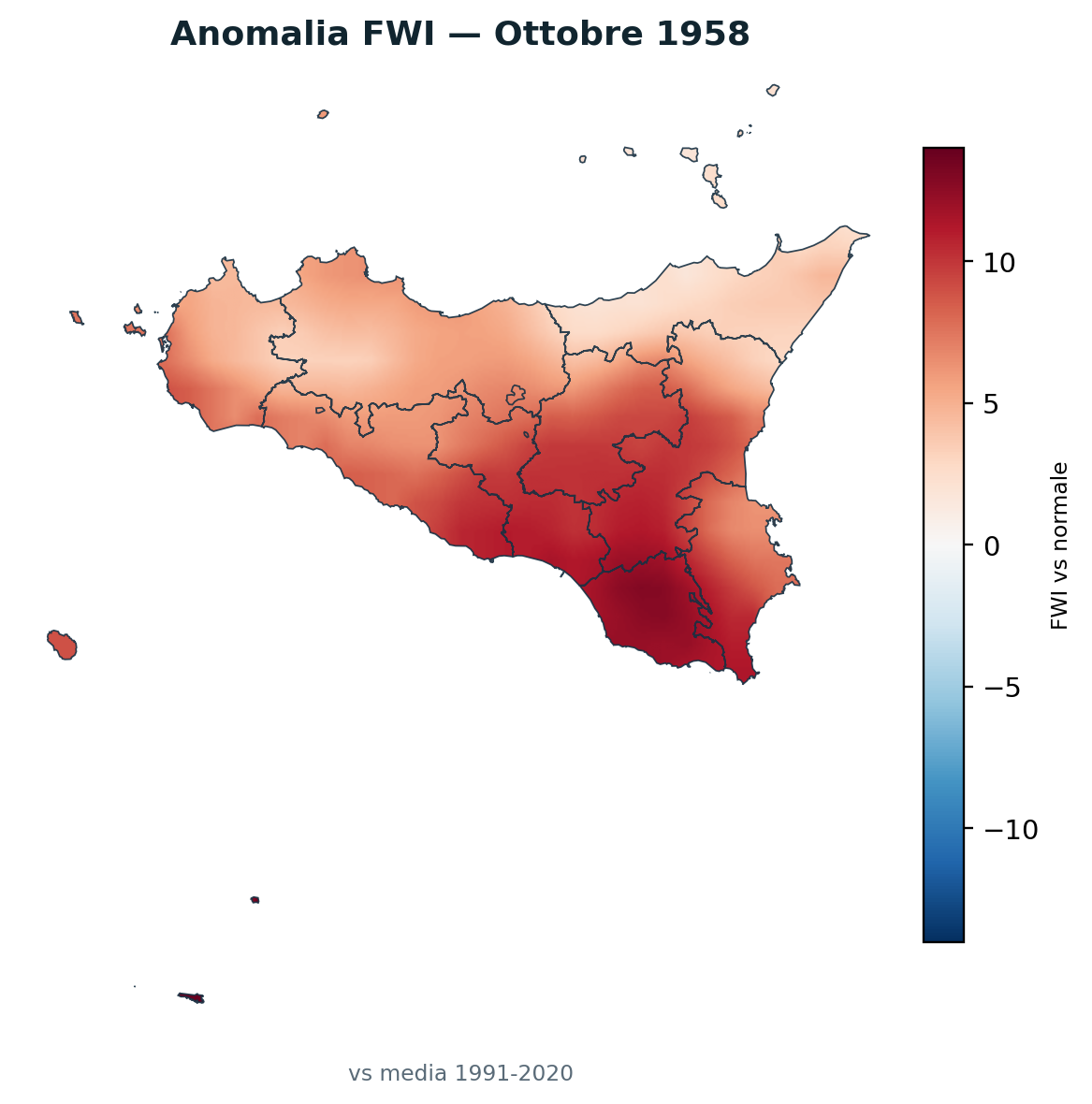Anomalia vs normale Ottobre 1958