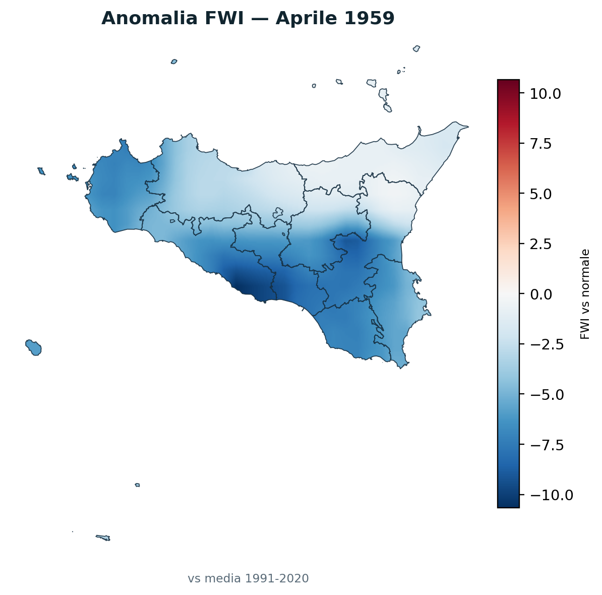 Anomalia vs normale Aprile 1959