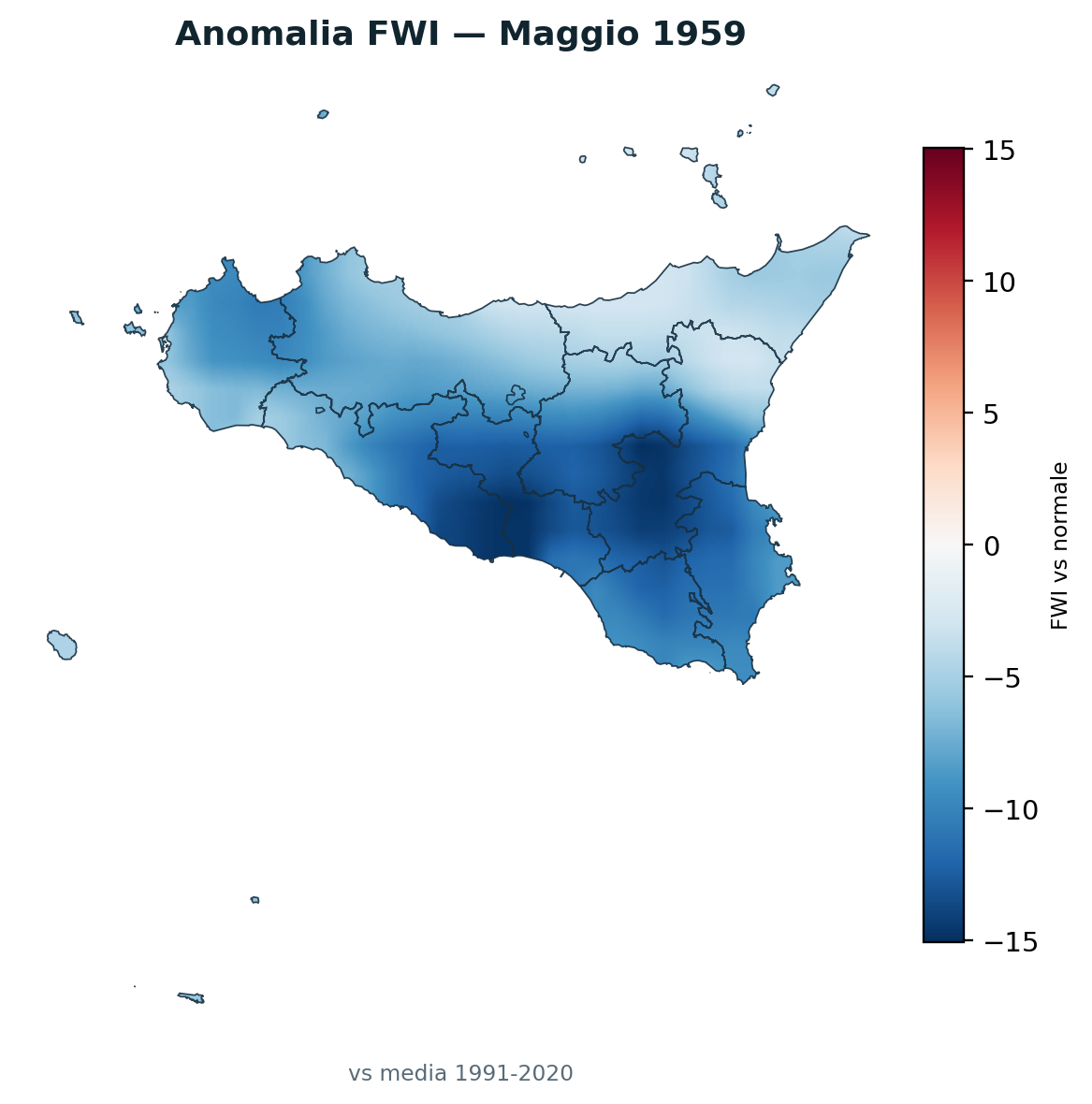 Anomalia vs normale Maggio 1959