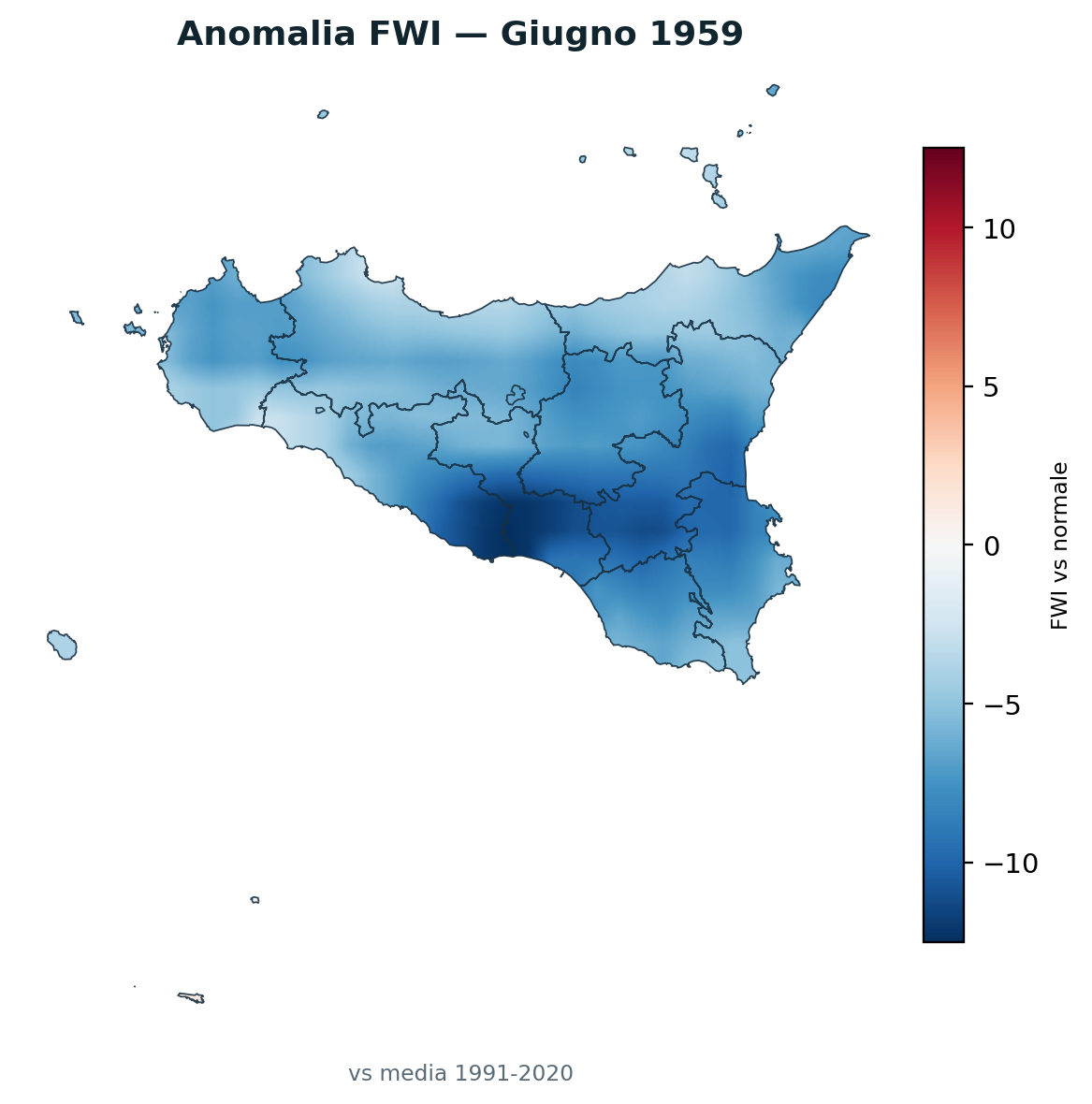 Anomalia vs normale Giugno 1959