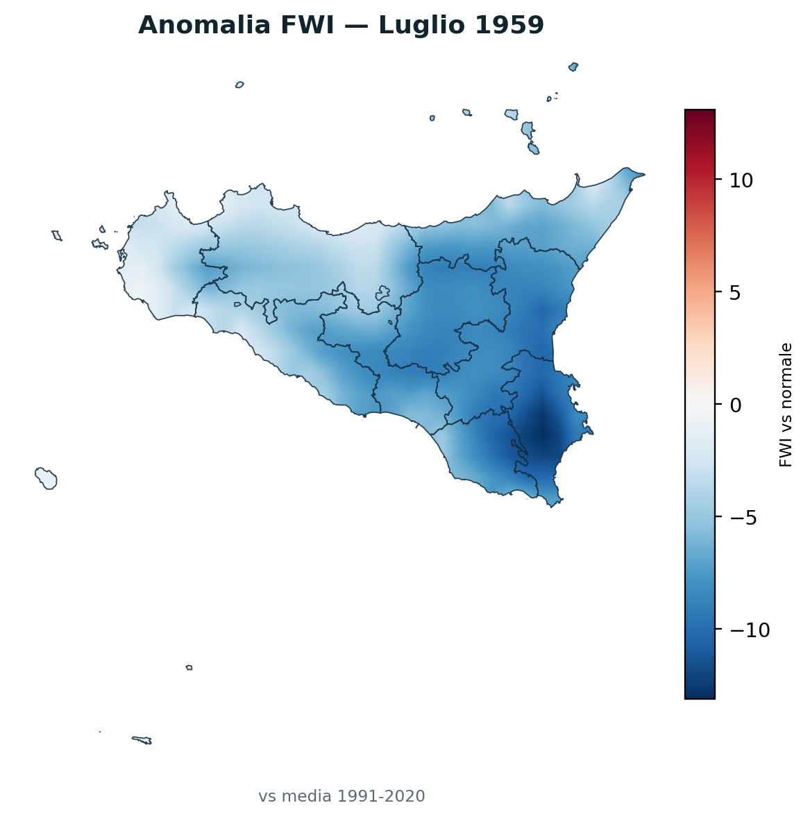 Anomalia vs normale Luglio 1959