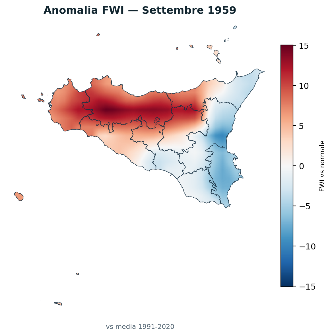 Anomalia vs normale Settembre 1959
