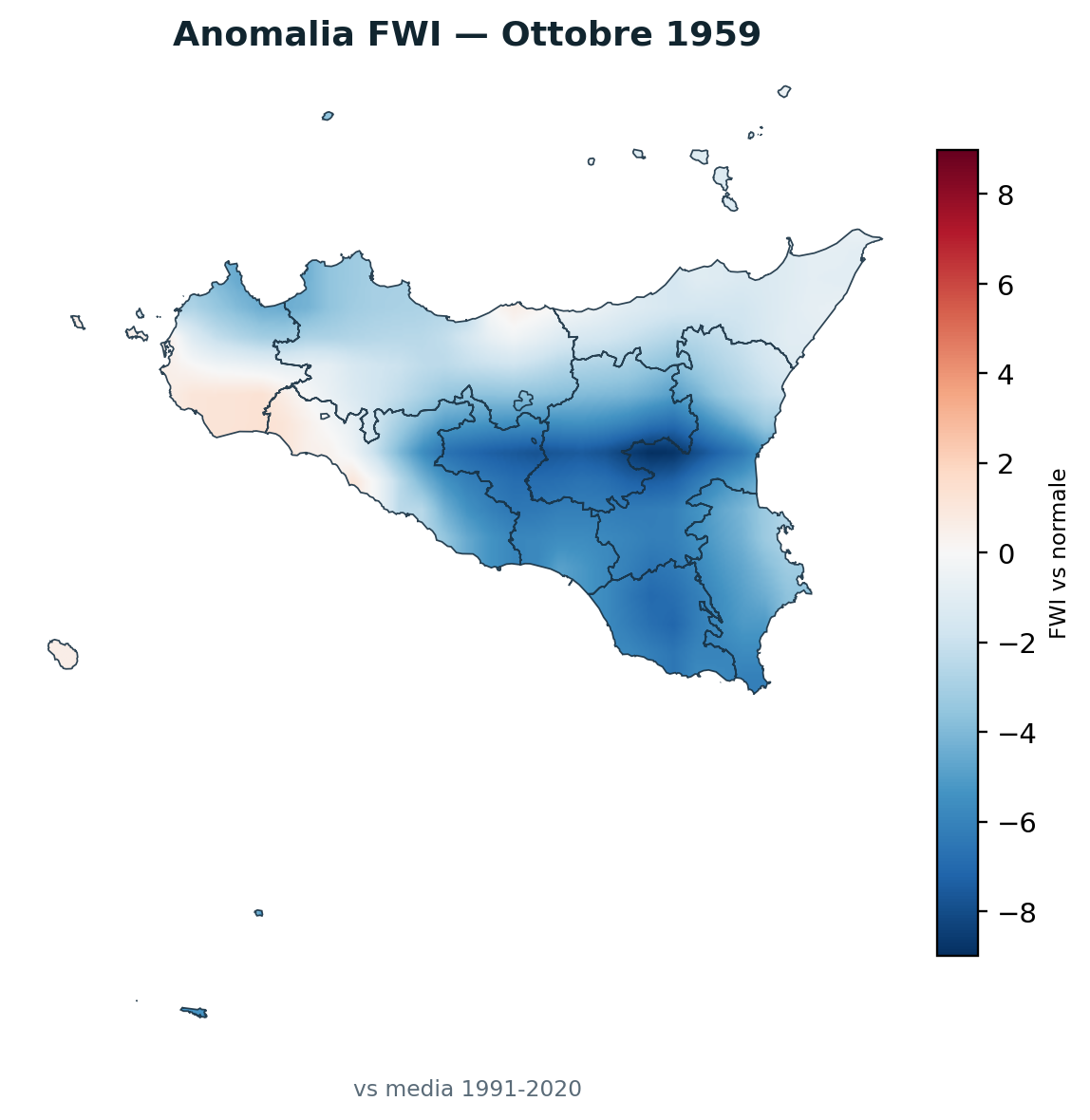 Anomalia vs normale Ottobre 1959