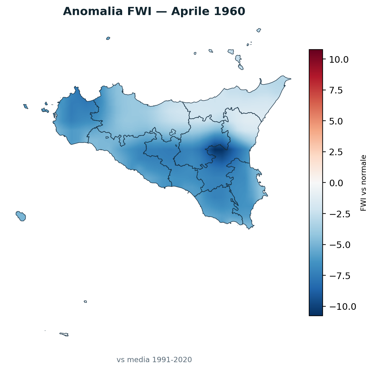 Anomalia vs normale Aprile 1960