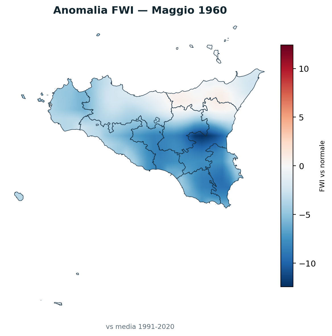 Anomalia vs normale Maggio 1960