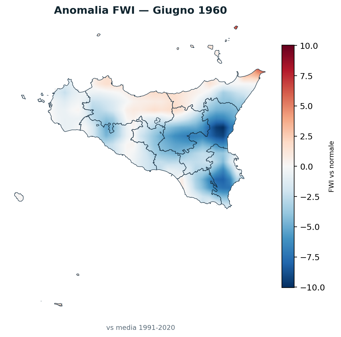 Anomalia vs normale Giugno 1960