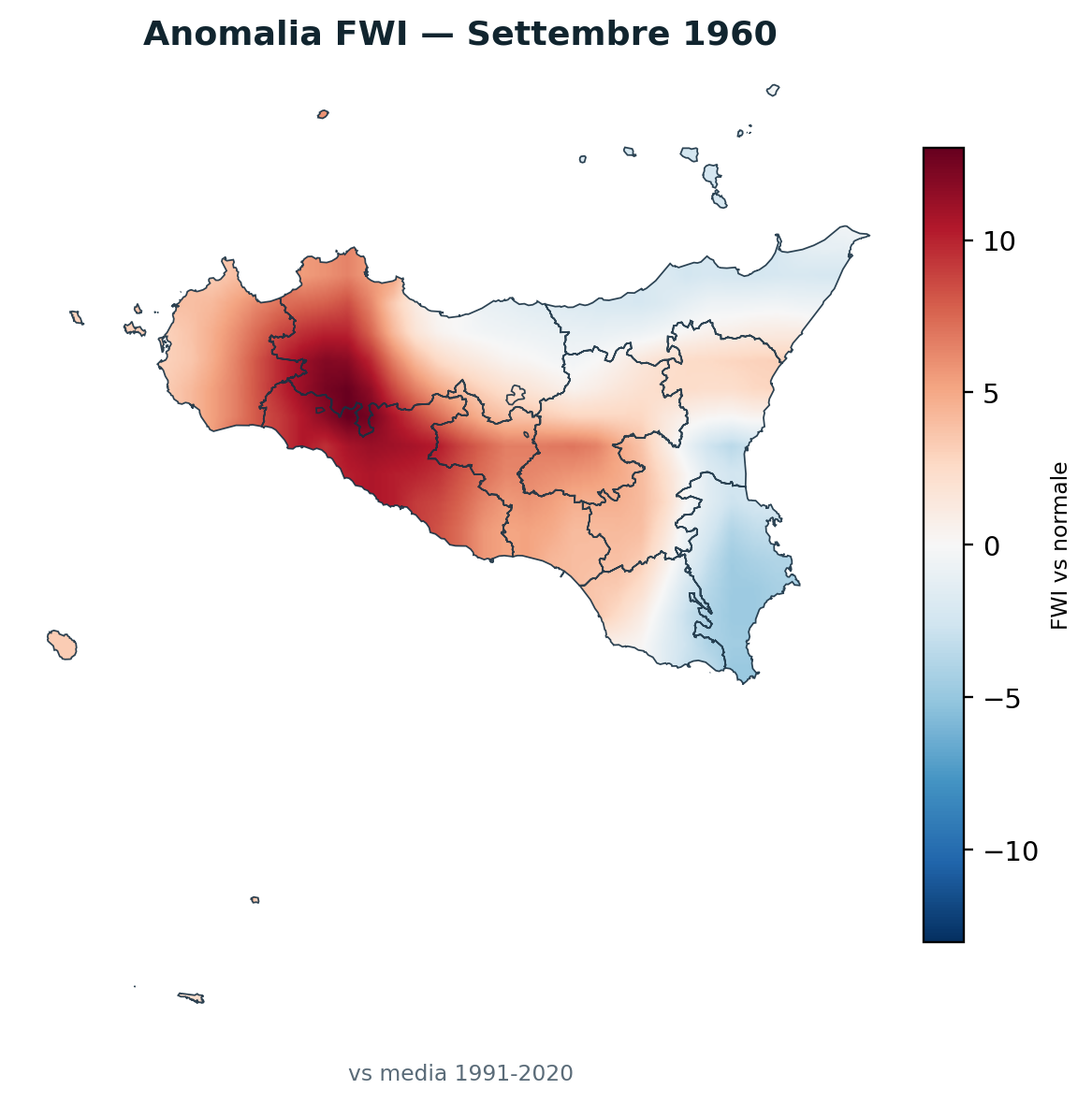 Anomalia vs normale Settembre 1960