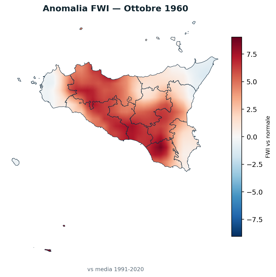 Anomalia vs normale Ottobre 1960