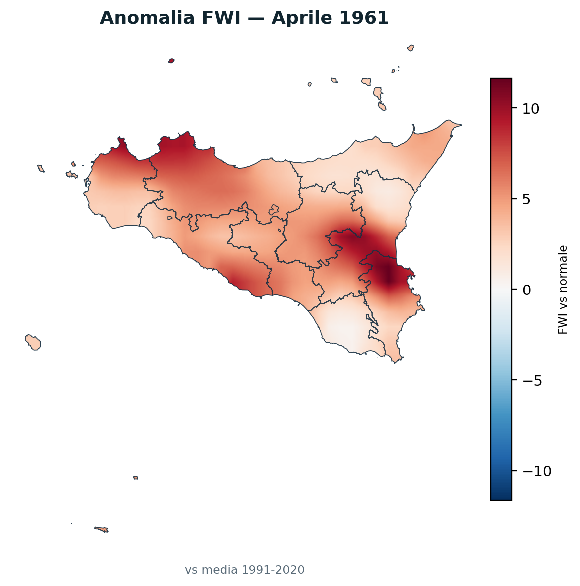 Anomalia vs normale Aprile 1961