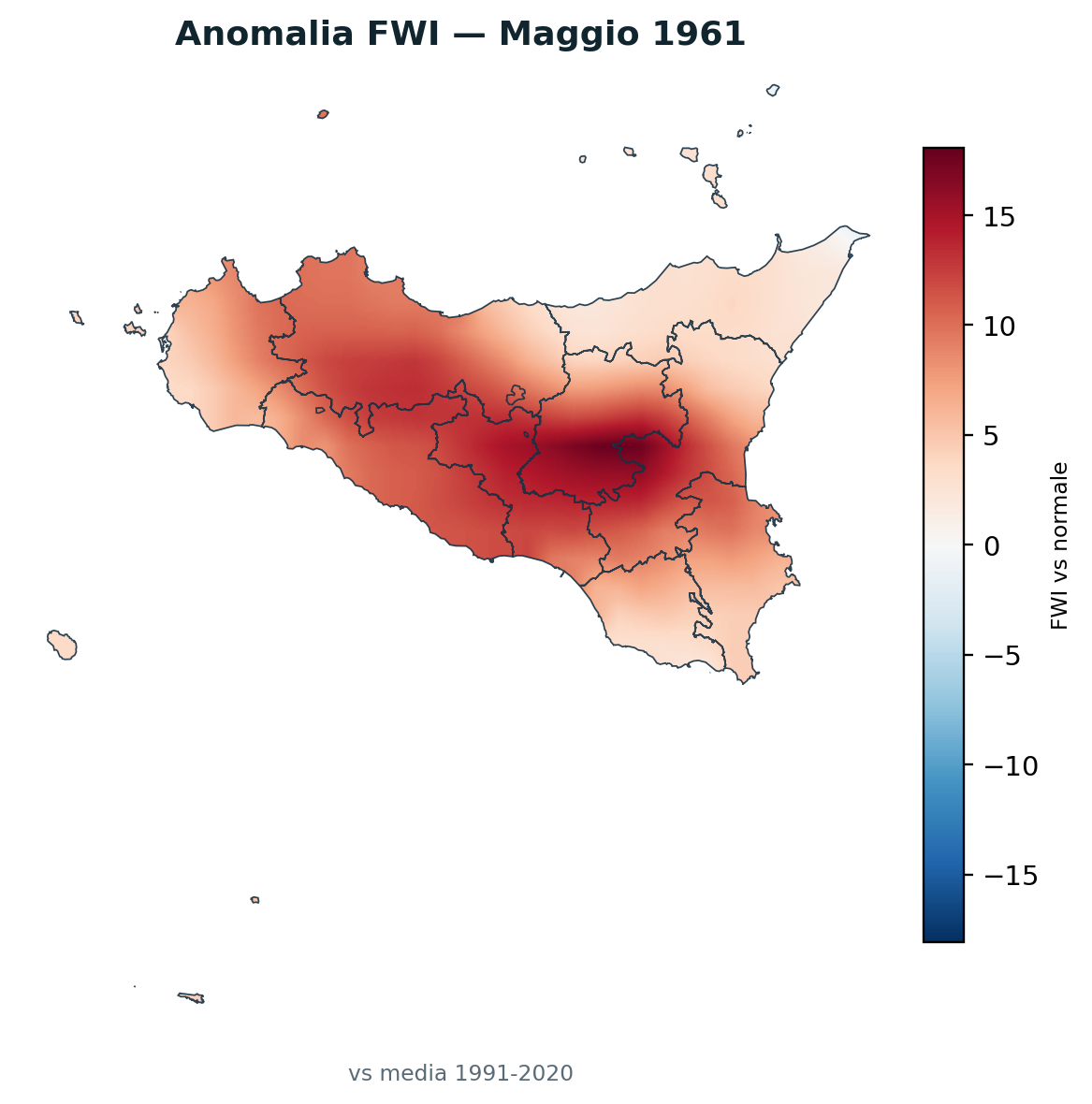 Anomalia vs normale Maggio 1961
