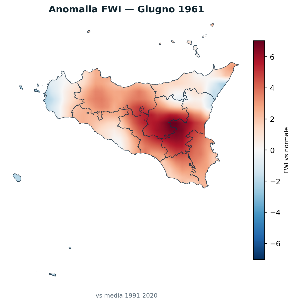Anomalia vs normale Giugno 1961
