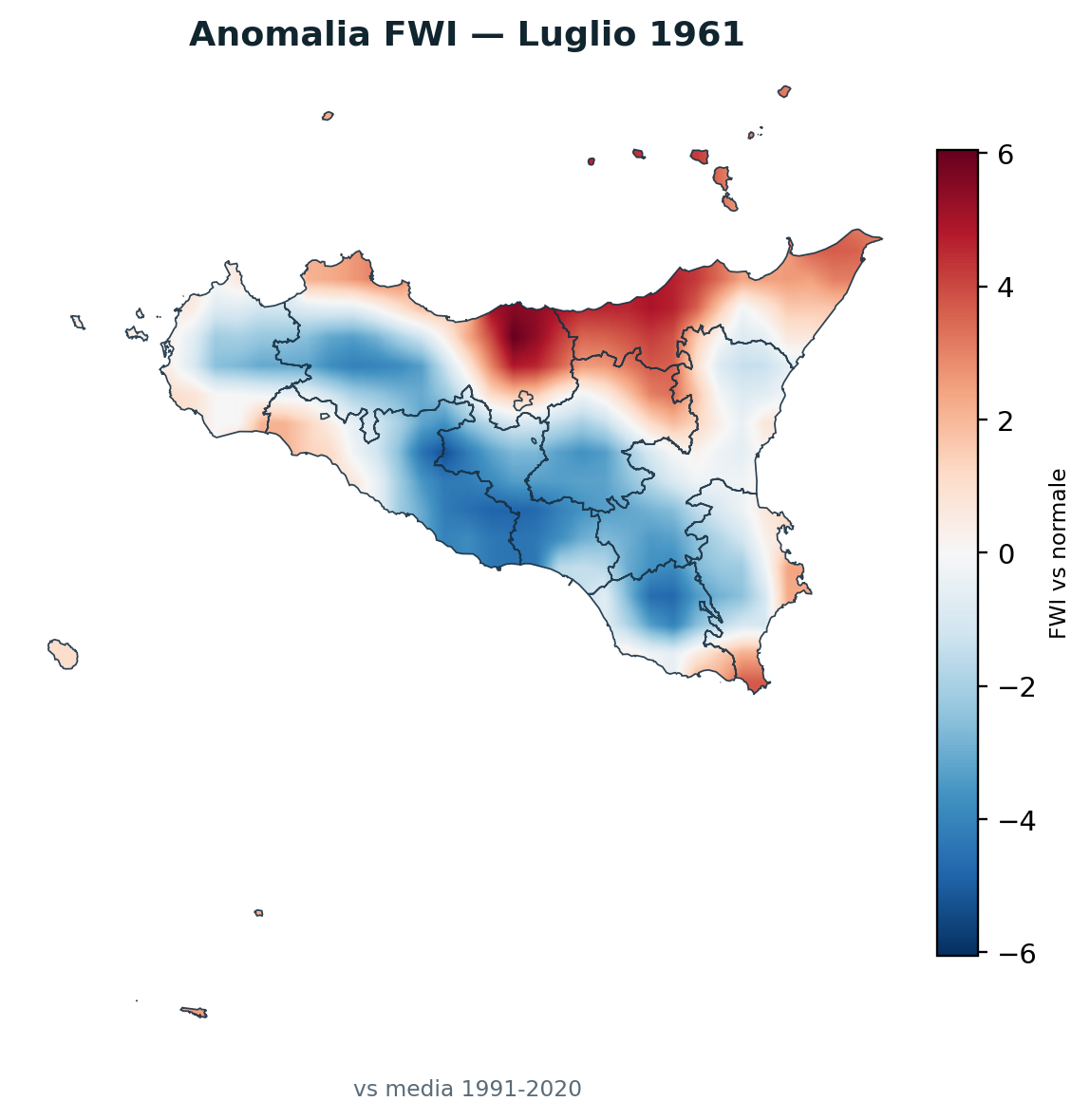 Anomalia vs normale Luglio 1961