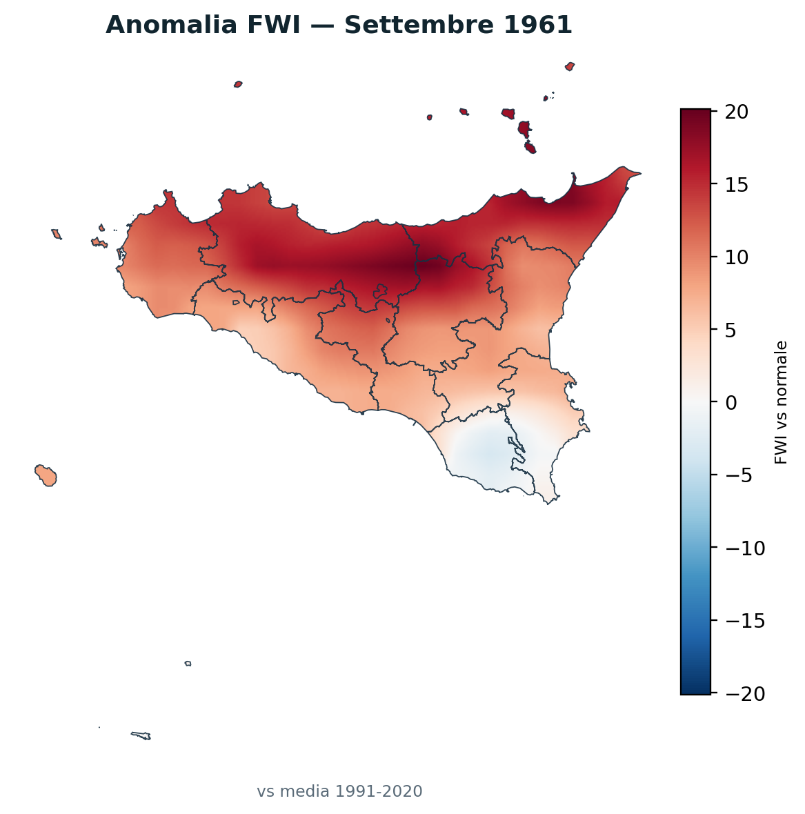 Anomalia vs normale Settembre 1961
