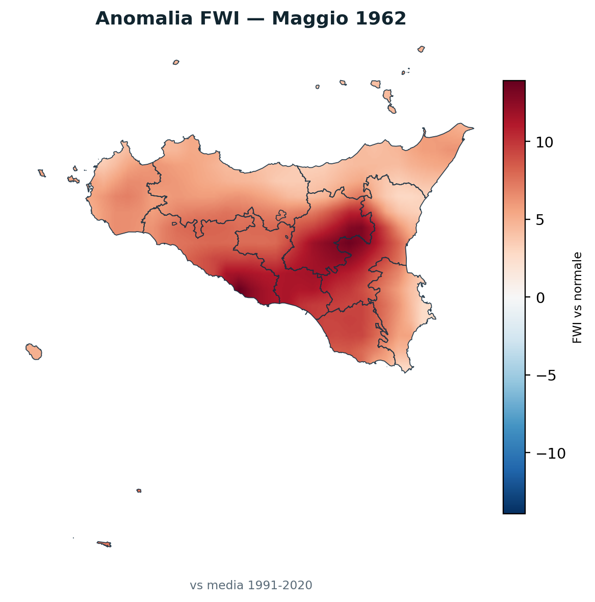 Anomalia vs normale Maggio 1962