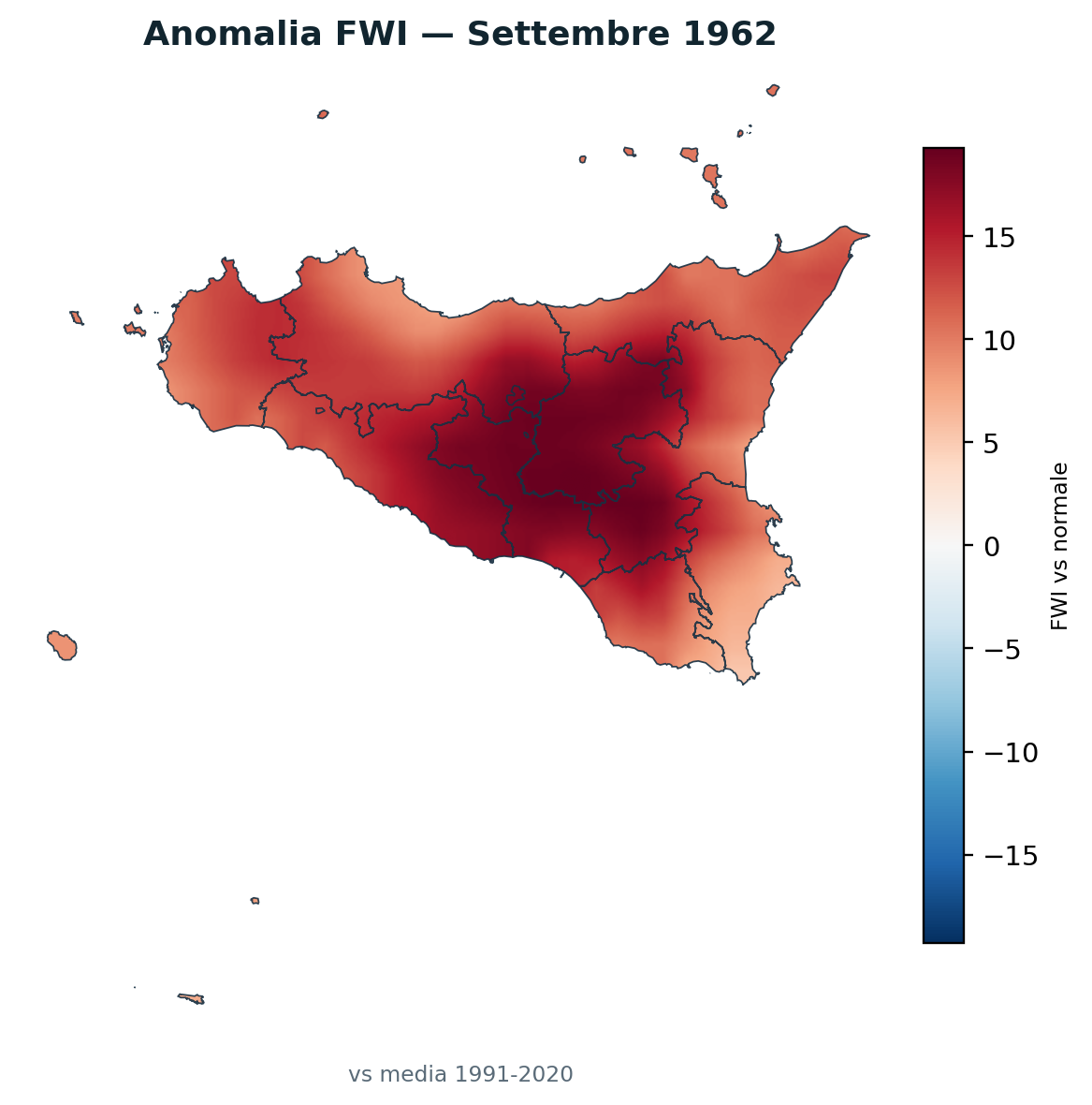 Anomalia vs normale Settembre 1962