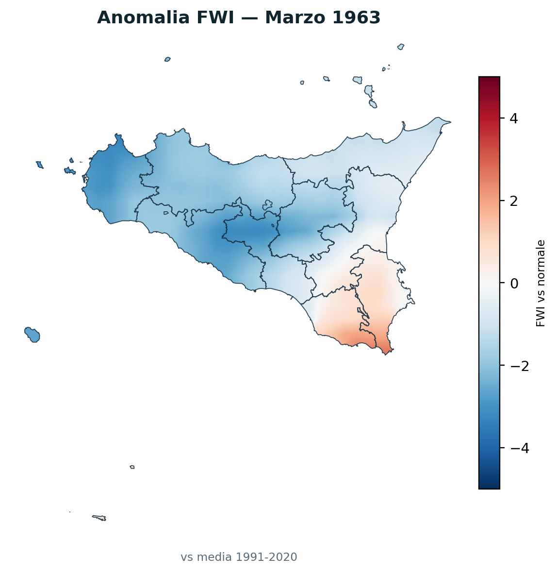 Anomalia vs normale Marzo 1963