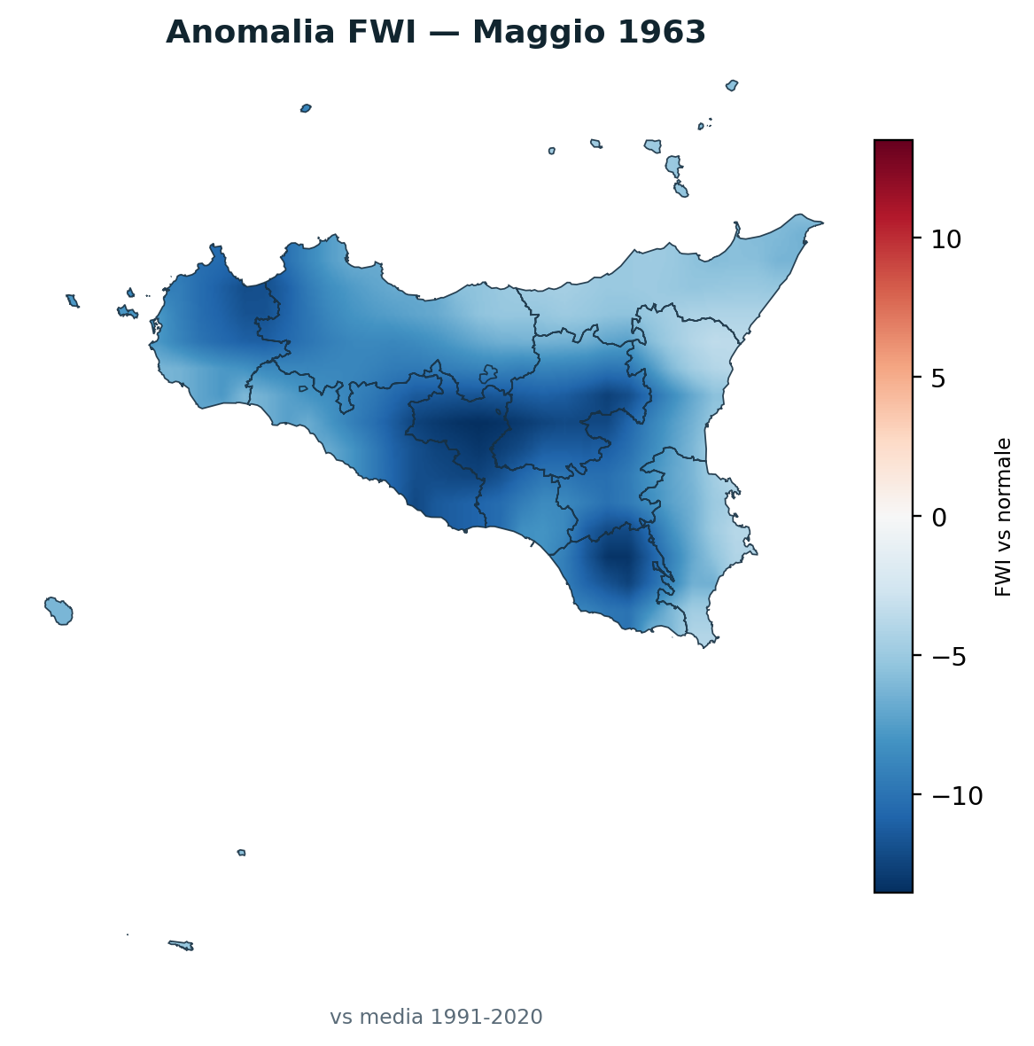 Anomalia vs normale Maggio 1963