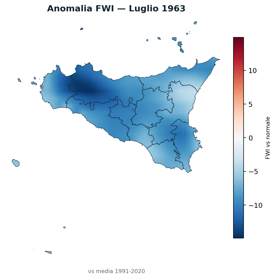 Anomalia vs normale Luglio 1963