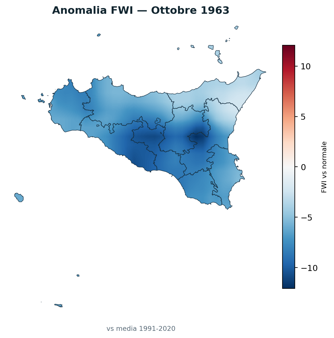 Anomalia vs normale Ottobre 1963