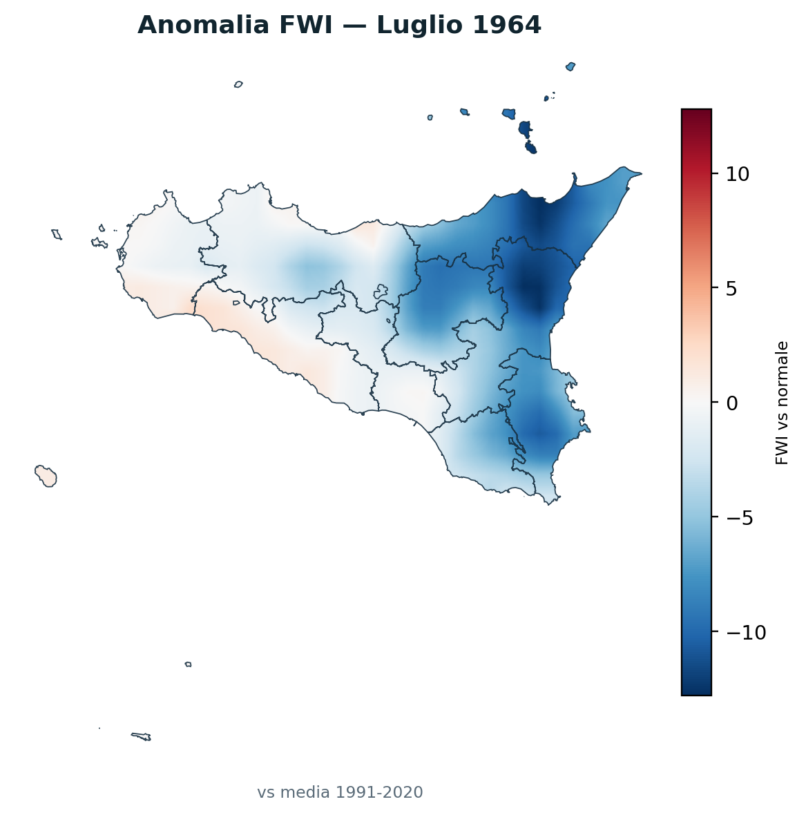 Anomalia vs normale Luglio 1964