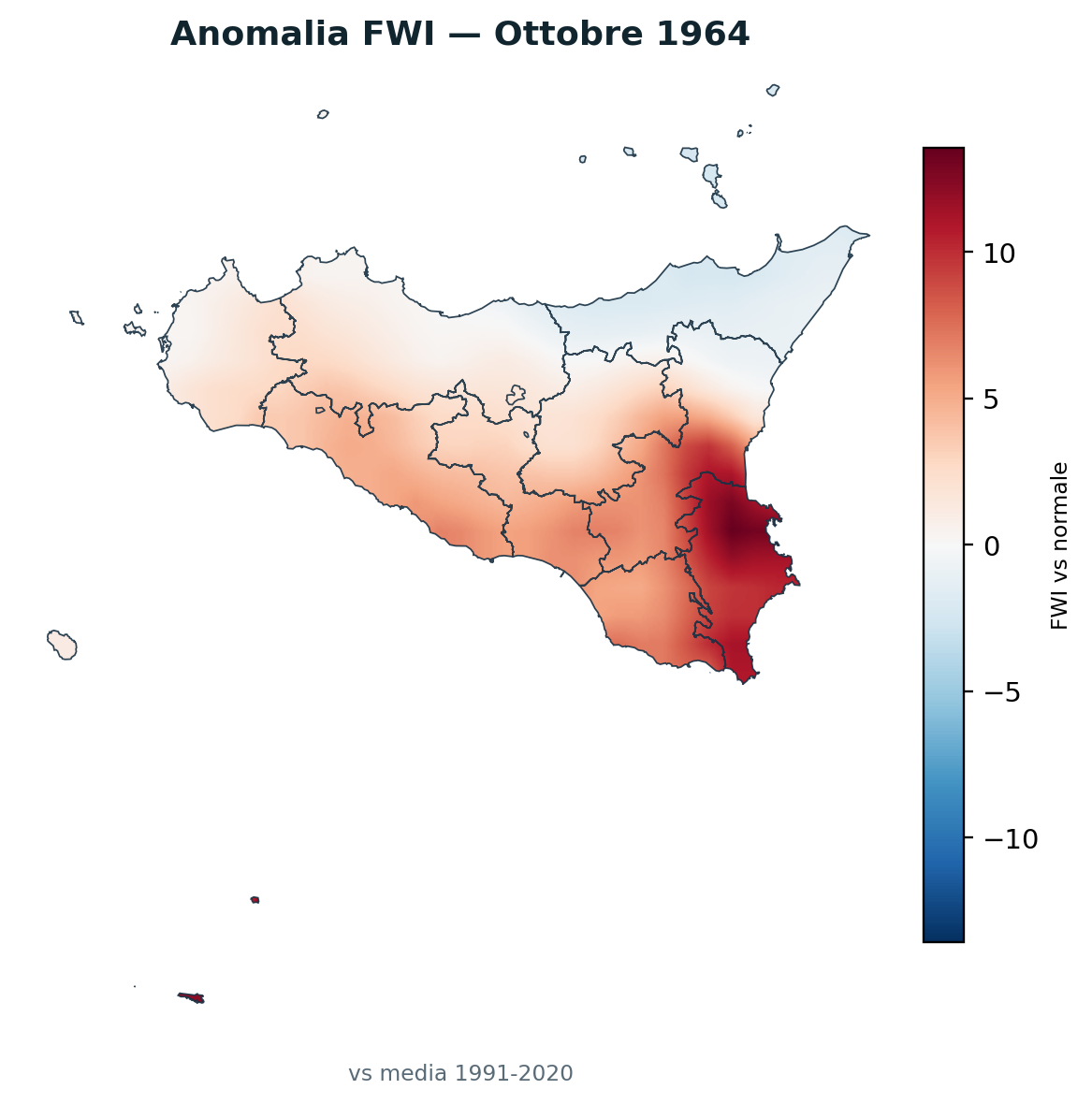 Anomalia vs normale Ottobre 1964