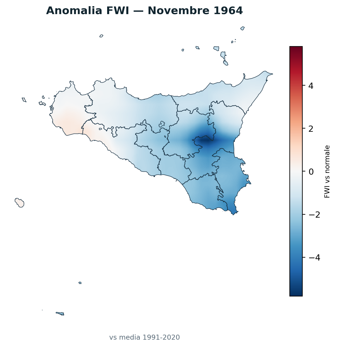Anomalia vs normale Novembre 1964