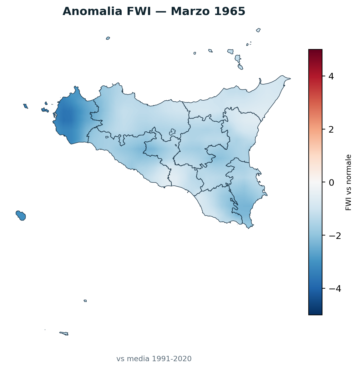 Anomalia vs normale Marzo 1965