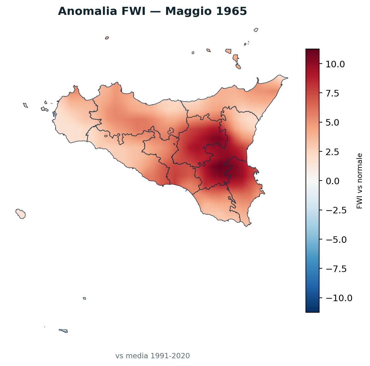 Anomalia vs normale Maggio 1965