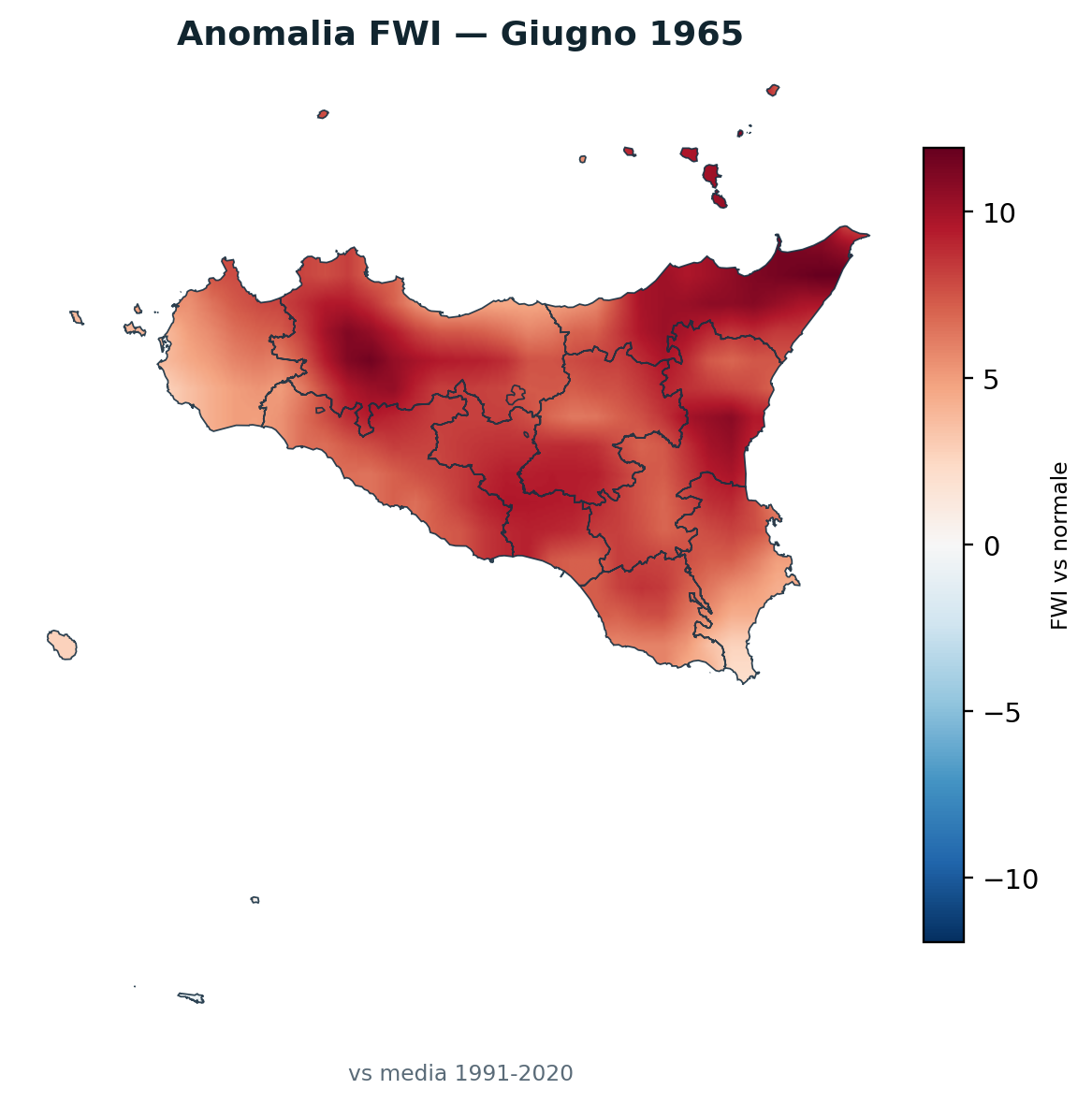 Anomalia vs normale Giugno 1965