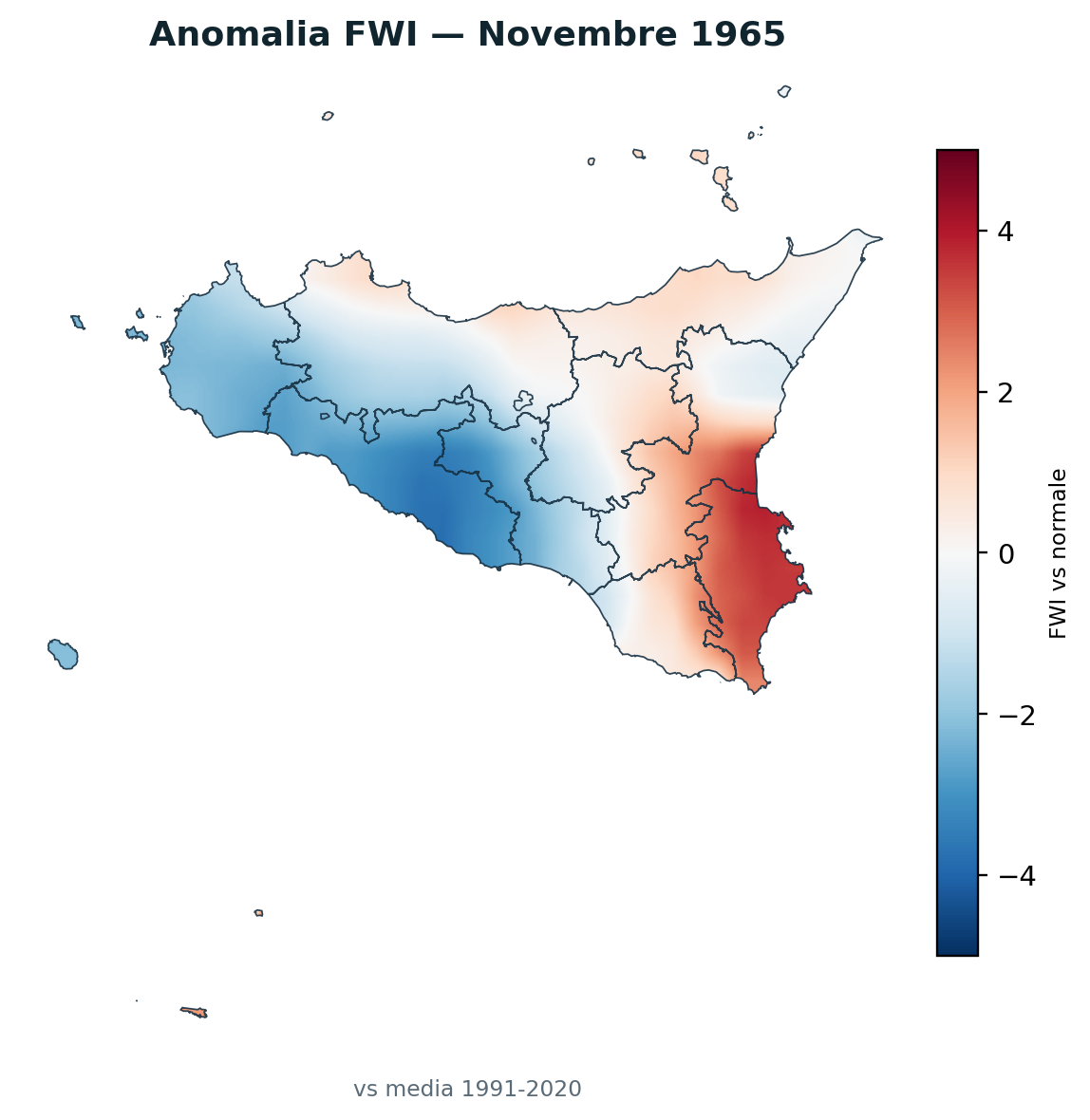 Anomalia vs normale Novembre 1965