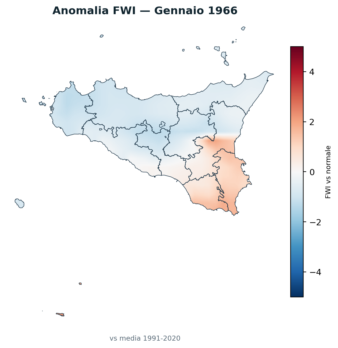 Anomalia vs normale Gennaio 1966