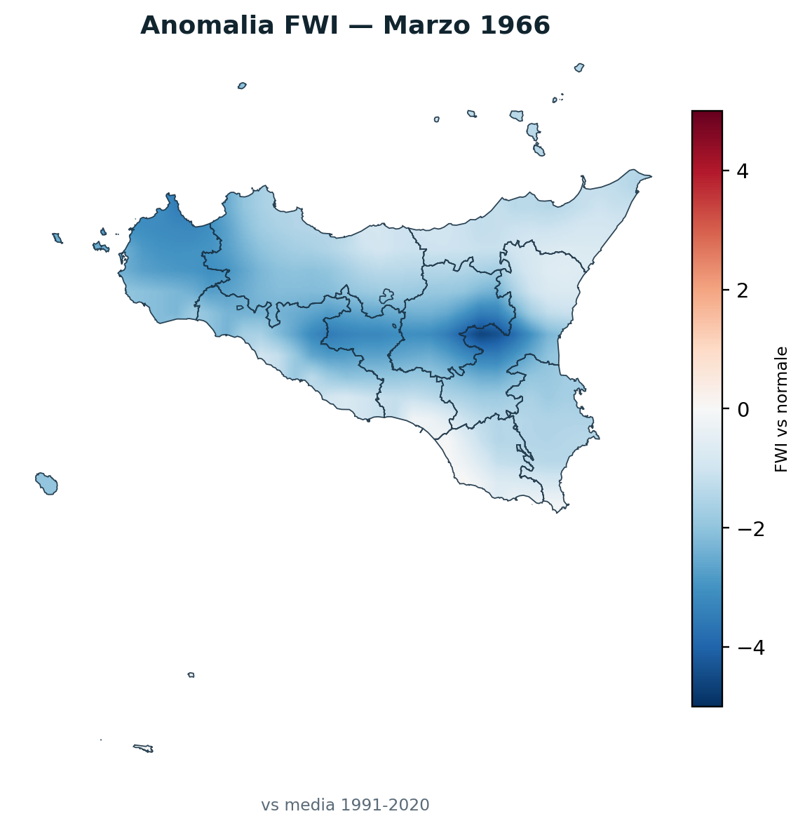 Anomalia vs normale Marzo 1966