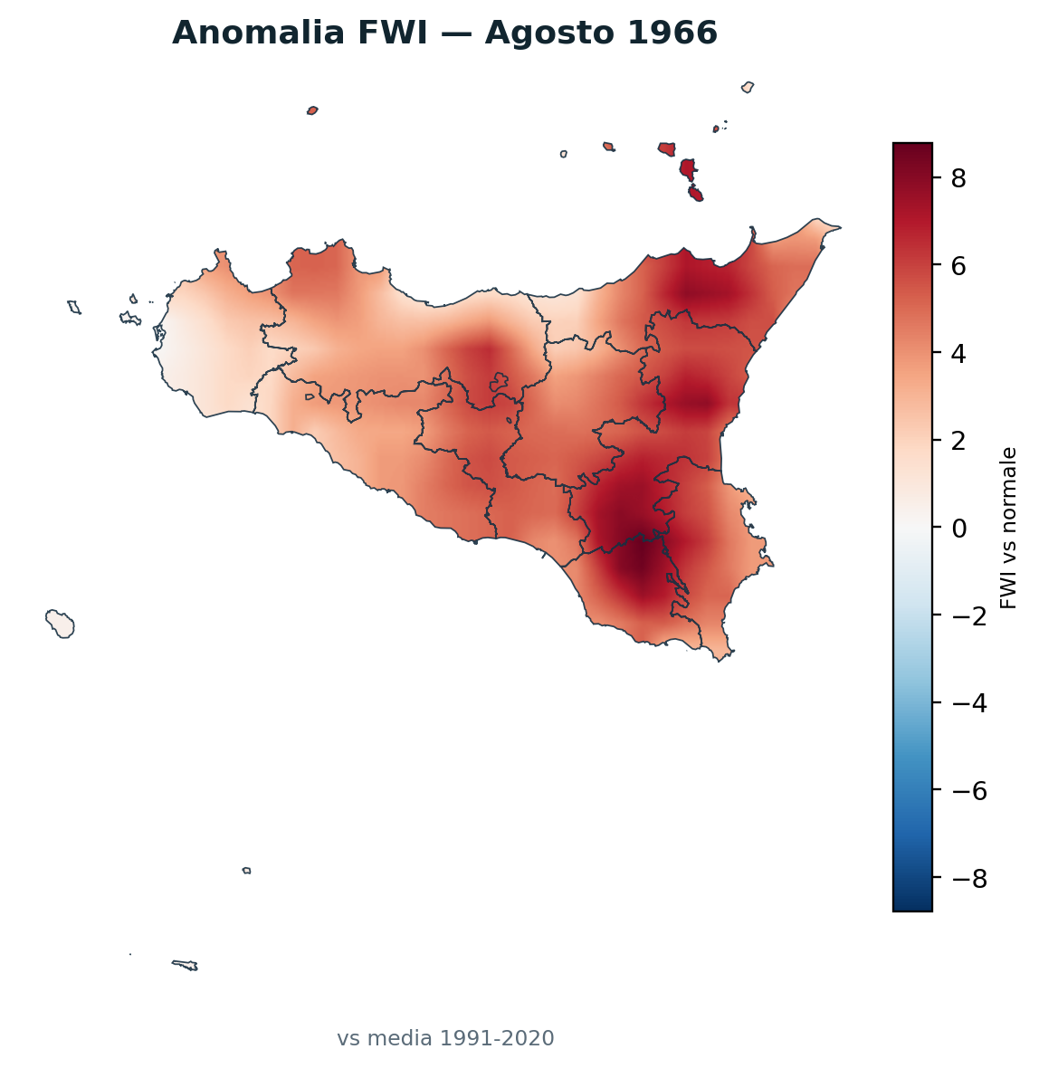 Anomalia vs normale Agosto 1966