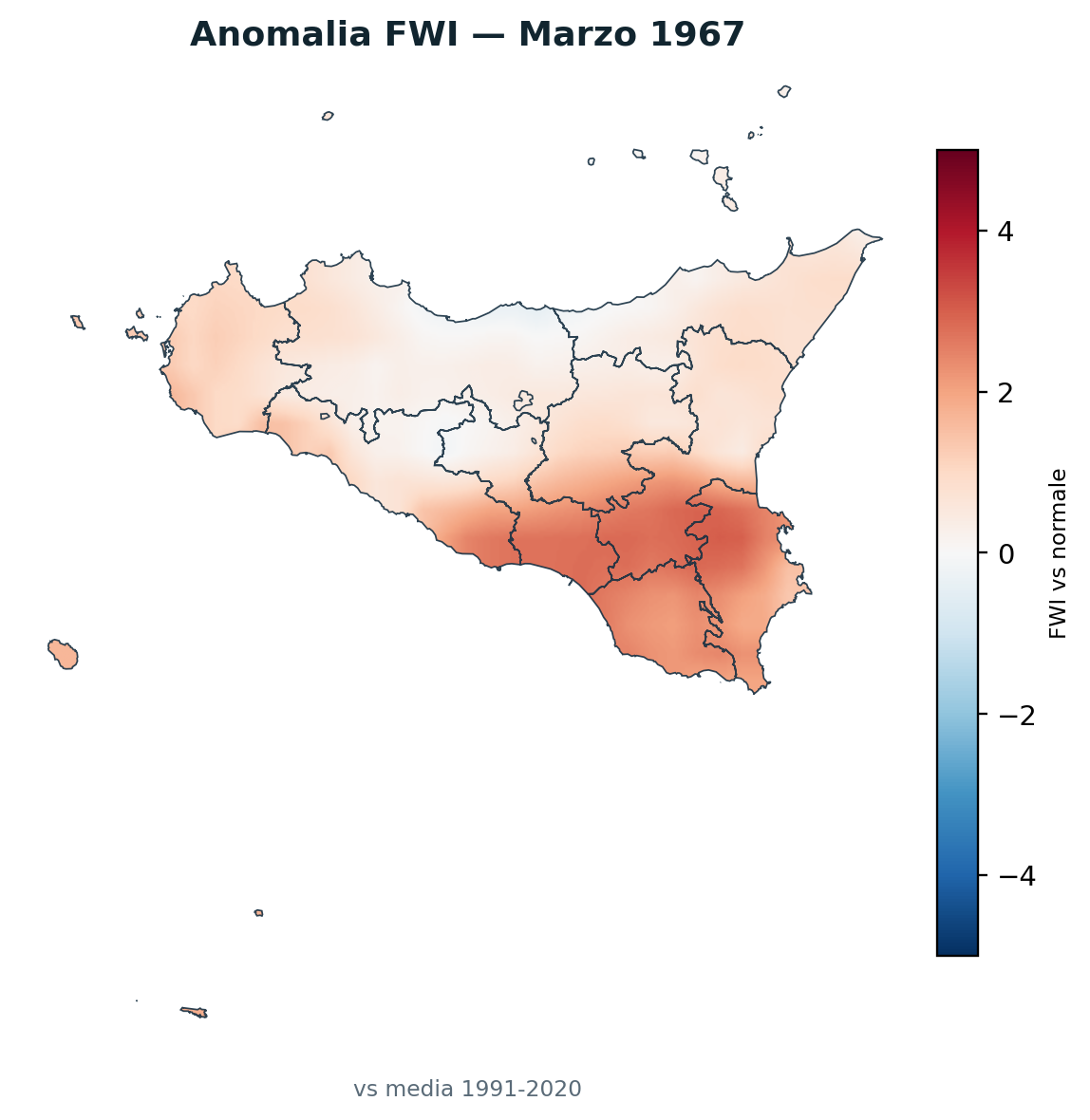 Anomalia vs normale Marzo 1967