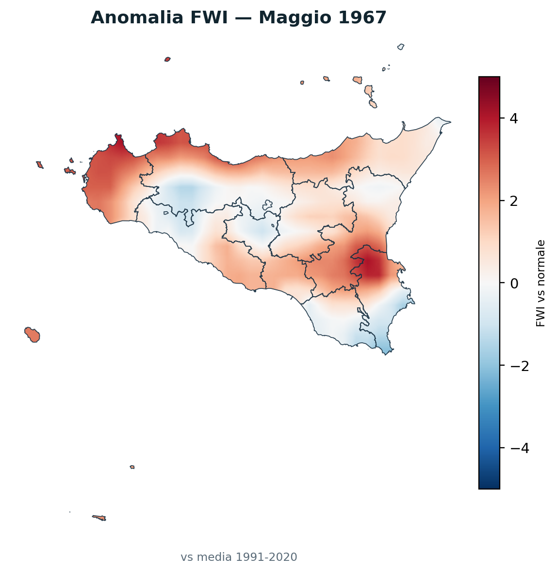 Anomalia vs normale Maggio 1967