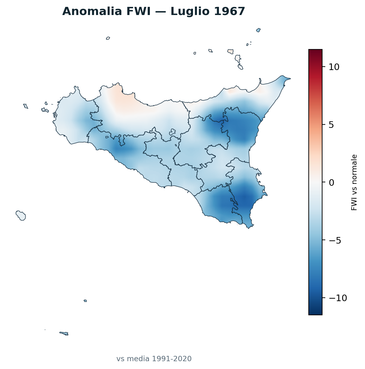 Anomalia vs normale Luglio 1967